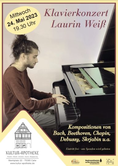 Plakat Konzert Laurin Weiß